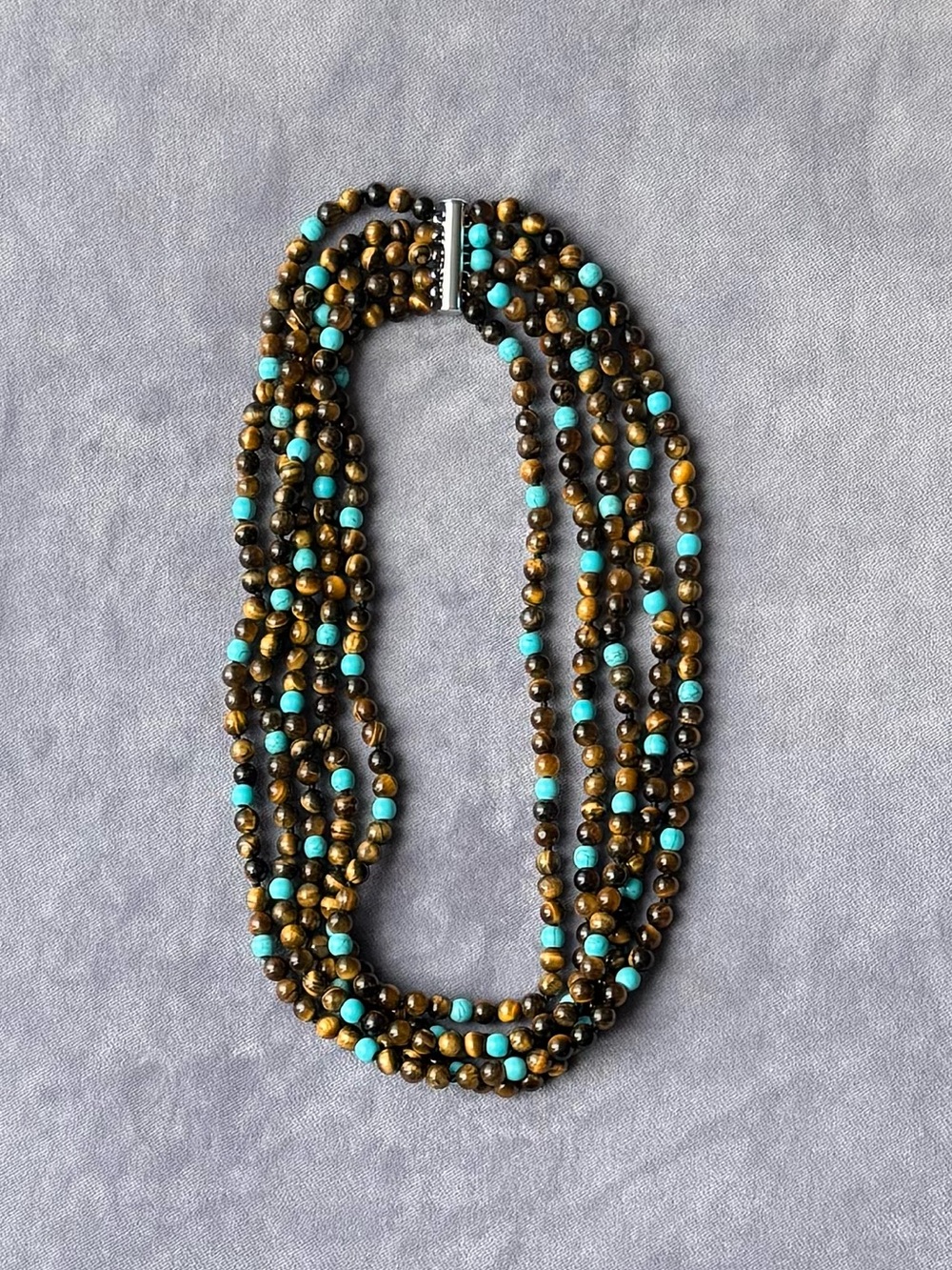 NWOT Tuckernuck Tiger’s Eye and Turquoise Necklace